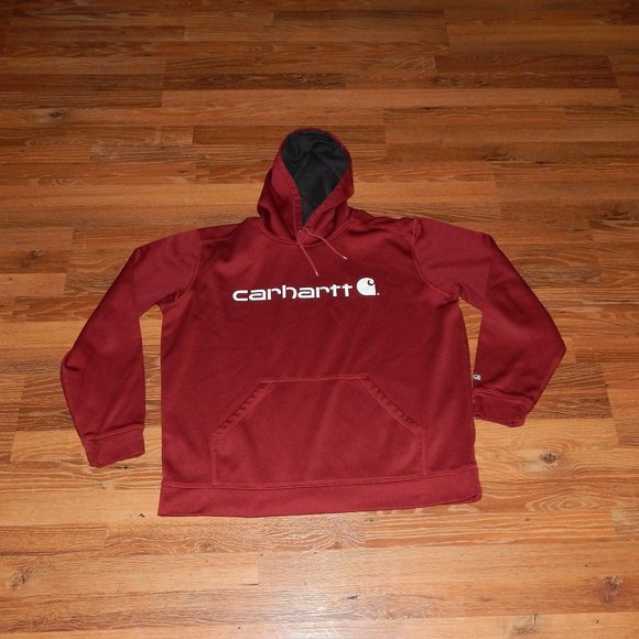 Carhartt Other - Men's Size XL Carhartt Hoodie Hooded Sweatshirt Pullover Relaxed Fit Force Red